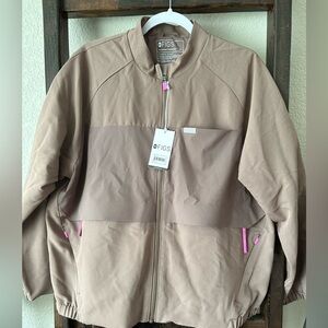 FIGS Women's Smokey Taupe Sydney Double Utility - Scrub Jacket -